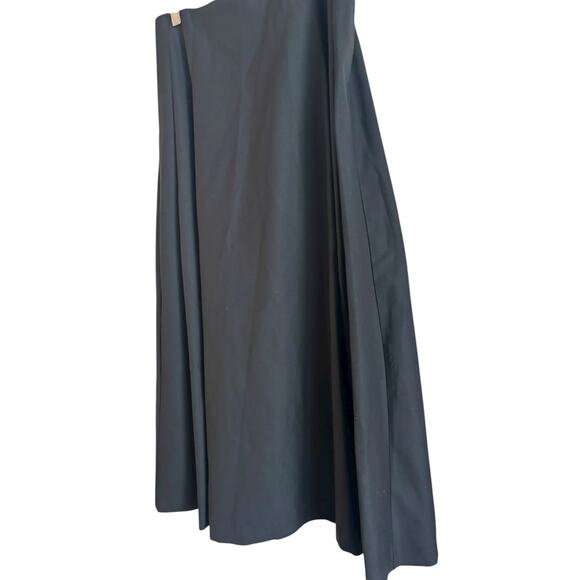 NWT MNG Mango Wool Blend Black Midi Skirt Flare Size 4 Back Zipper - Picture 4 of 6